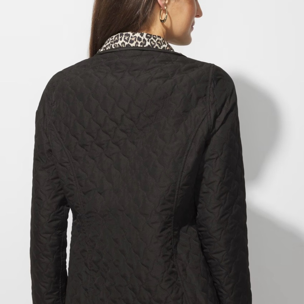 CHICO’S Cheetah Reversible Quilt Jacket Sz 0 - Picture 15 of 16